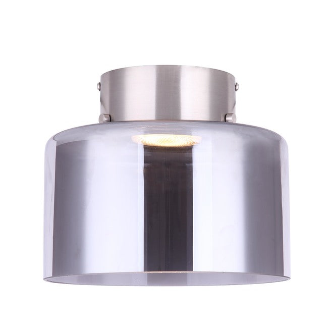 Canarm Keon LED Flush Mount with Mirror Glass - 8.5-in - Brushed Nickel