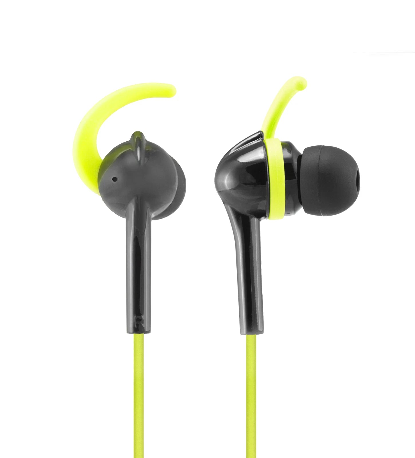 Wicked Audio FANG Wired Earbuds with Anchor Fit Hooks, Mic & Track Control – Sweat Resistant Sport Earphones
