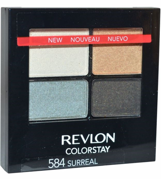 Revlon ColorStay Eyeshadow Quad – 584 Surreal Long-Lasting Eye Makeup Palette (4 Shades)