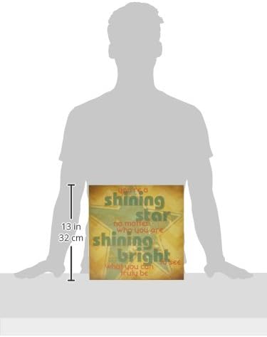 “Shining Star” Inspirational Wall Art Canvas – Vintage Typography Motivational Décor