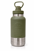 32 D Oz  Insulated Dog Water Bottle with 2 Bowls – Portable Pet Water Bottle for Small Dogs (Army Green)