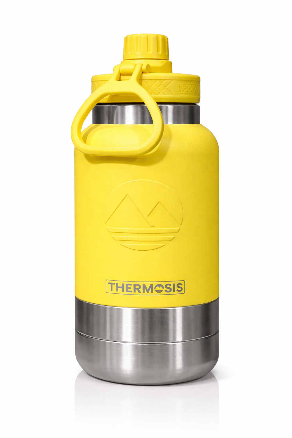 32 oz Insulated Dog Water Bottle with 2 Bowls – Portable Pet Water Bottle for Small Dogs (yellow)
