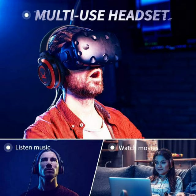 CM7000 Commander Gaming Headset – Stereo Sound Over-Ear Headphones with Microphone (PC/Console Compatible)