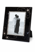 4x10 Black Decorative Photo Frame with Star & Crystal Design – Elegant Tabletop Picture Frame for Home Décor