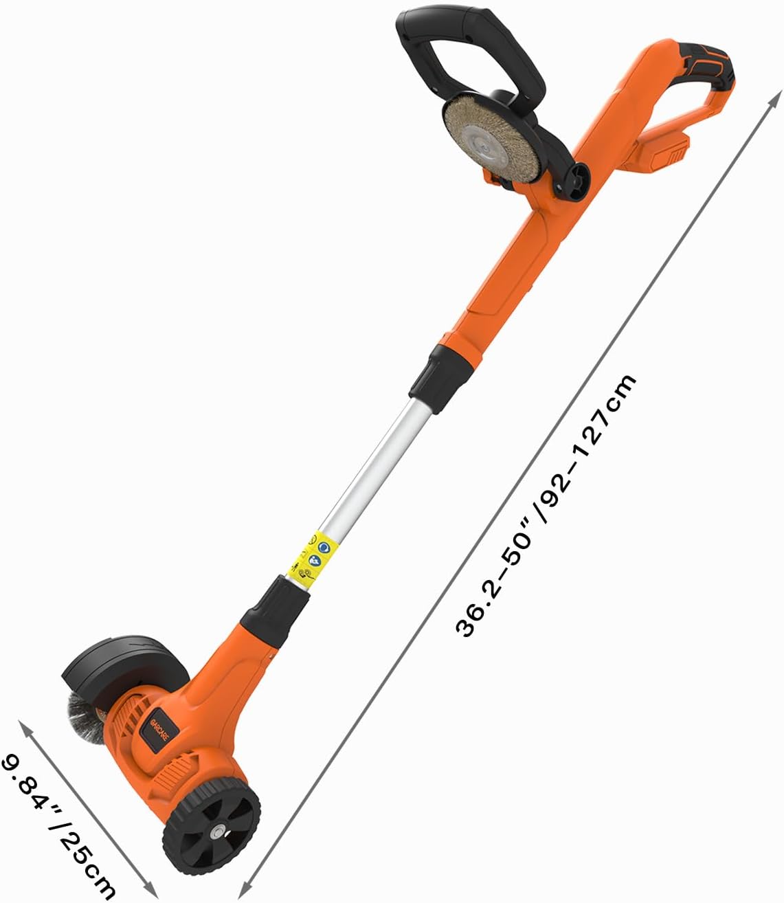 20V Cordless Patio Cleaner – Electric Crack Sweeper with Steel Brush, Battery & Charger