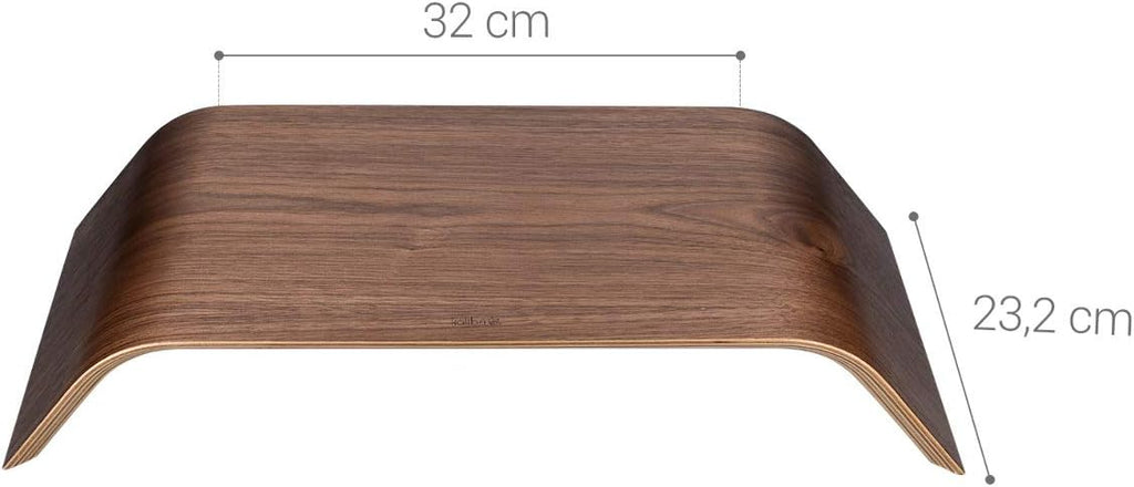 Kalibri Wood Monitor Stand Riser – Walnut Wooden Computer Monitor & Laptop Stand