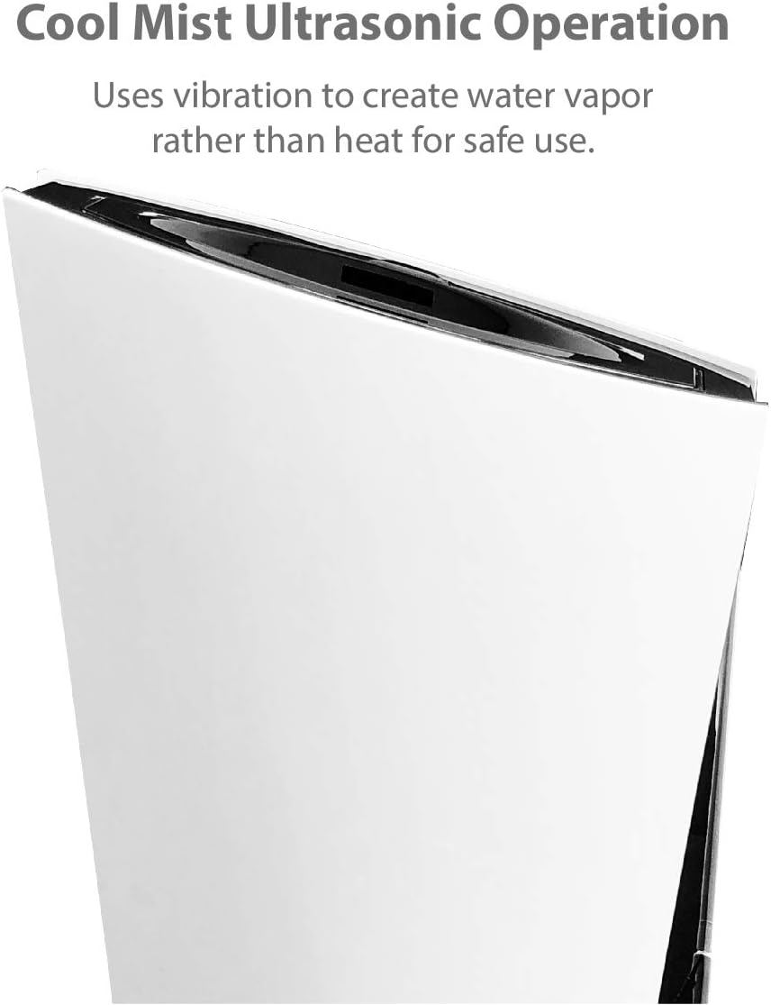 LivePure Ultrasonic Humidifier – Medium Size Cool Mist Humidifier (White)