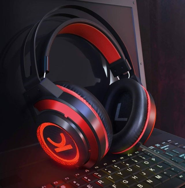 VANKYO CM7000 Pro Gaming Headset with 7.1 Surround Sound Stereo Xbox One Headset, Red / Blue