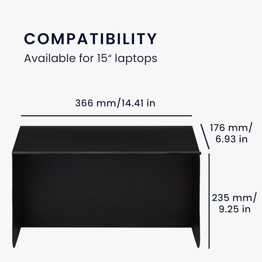 kwmobile Laptop Sun Shield - Screen Shade Visor for 13 Inch Laptops - Outdoor Glare Protection Cover for Computer Screens