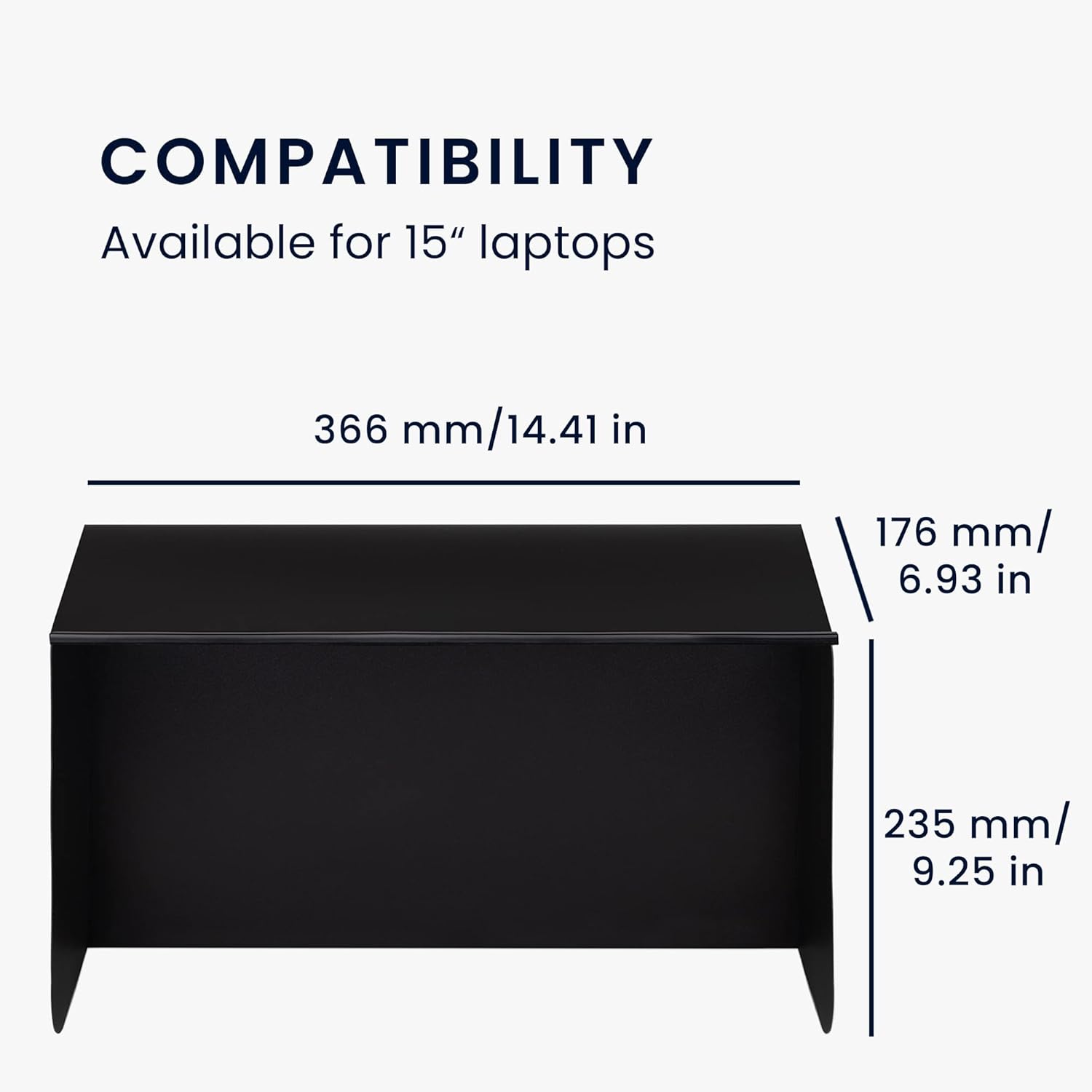kwmobile Laptop Sun Shield - Screen Shade Visor for 13 Inch Laptops - Outdoor Glare Protection Cover for Computer Screens