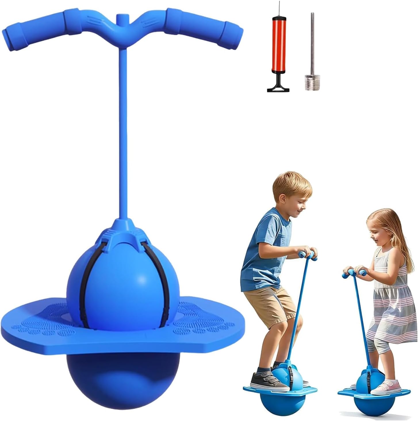 Go! Zone Pogo Ball for Kids – Inflatable Balance Jump Ball with Pump