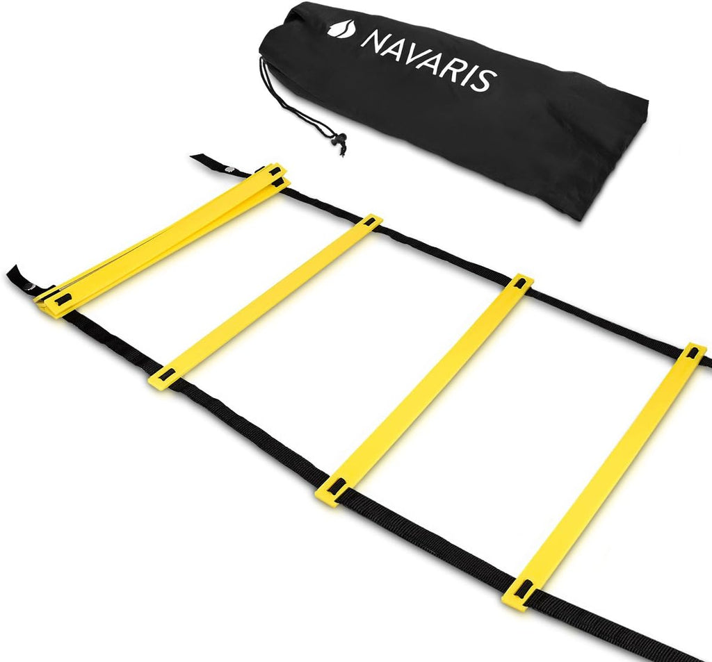 Navaris Agility Ladder 20ft (6m) – Speed Training Ladder with 12 Adjustable Rungs for Football, Soccer, Tennis & Fitness