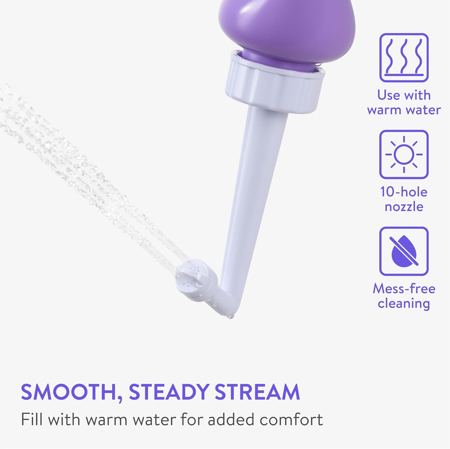 Cynpel Peri Bottle for Postpartum Care & Feminine Hygiene – Portable Bidet for Hemorrhoid Relief, 1 Pack, Purple