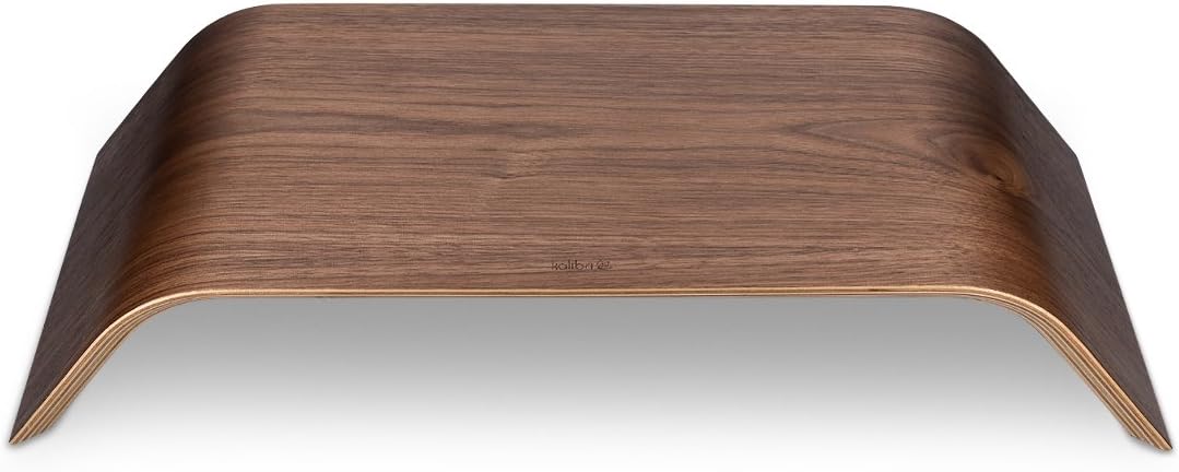 Kalibri Wood Monitor Stand Riser – Walnut Wooden Computer Monitor & Laptop Stand