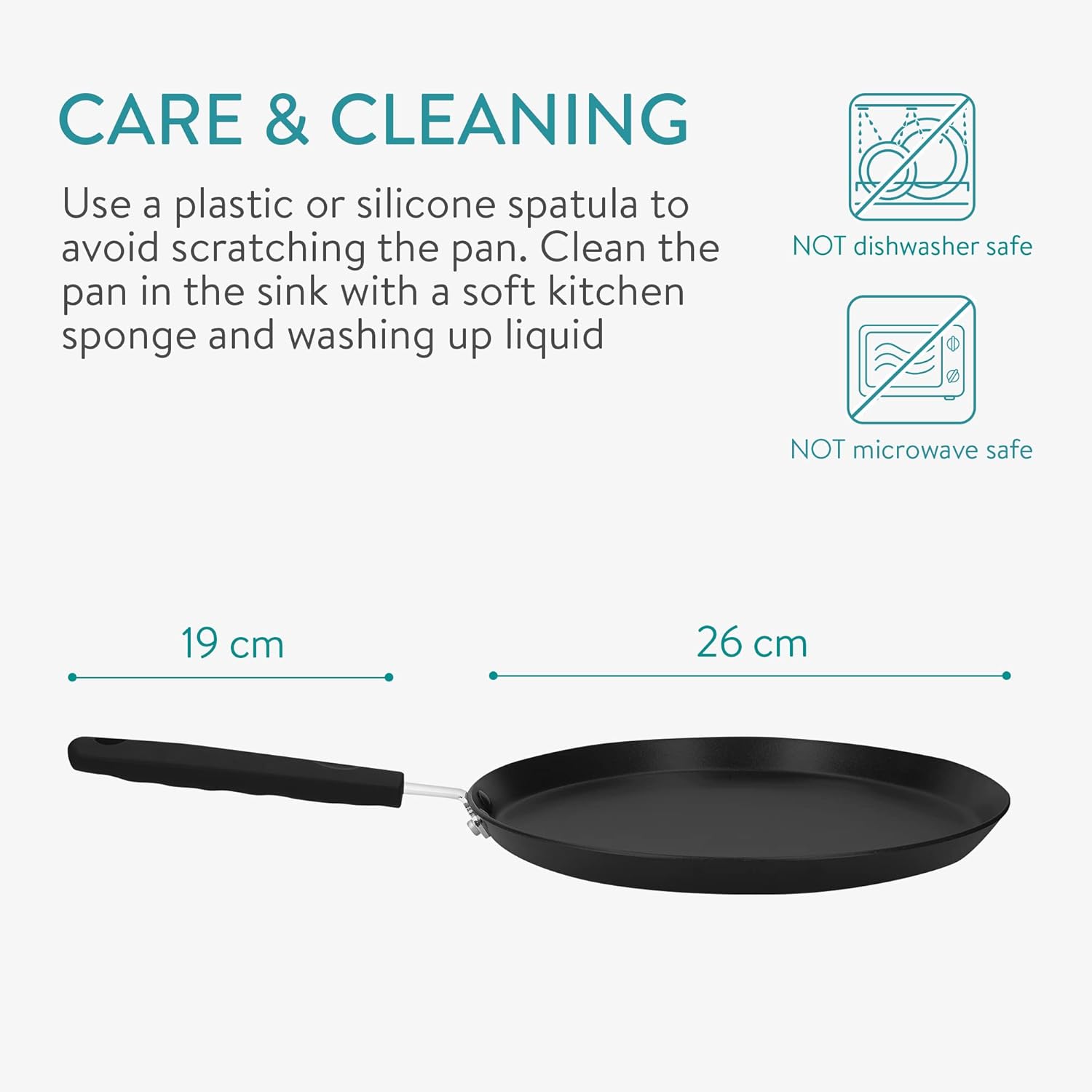 Navaris Mini Pancake Pan – 7-Cavity Nonstick Pancake & Egg Griddle Skillet (10 5/8" Diameter)