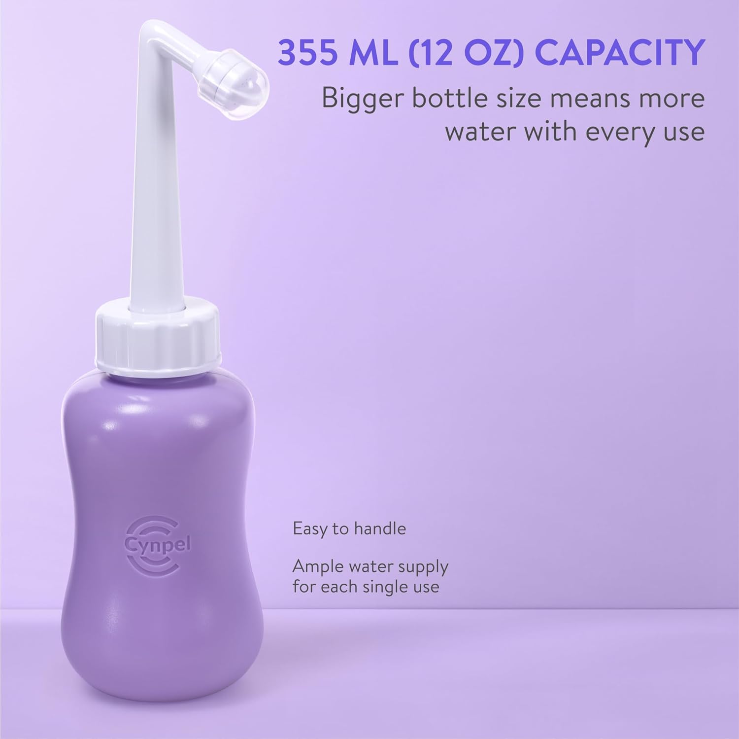 Cynpel Peri Bottle for Postpartum Care & Feminine Hygiene – Portable Bidet for Hemorrhoid Relief, 1 Pack, Purple