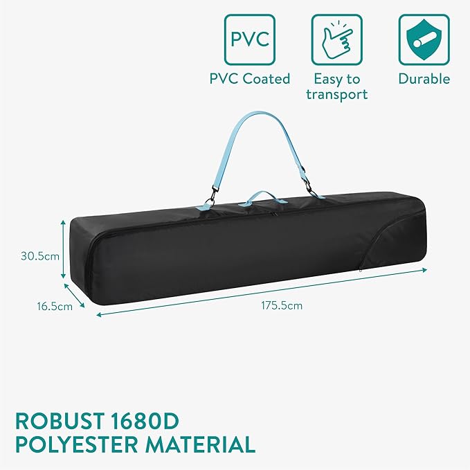 Navaris Snowboard Bag for 157cm Snowboard – Durable Travel & Storage Cover with Zipper and Shoulder Straps
