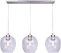 Modern 3-Light Glass Pendant Ceiling Light – Elegant Hanging Lamp Set (3 Pack)