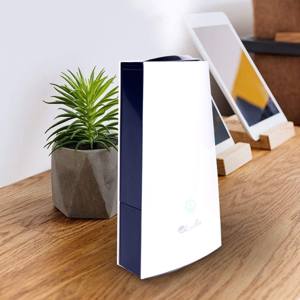 LivePure Ultrasonic Humidifier – Medium Size Cool Mist Humidifier (White)