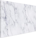 Navaris Magnetic Dry Erase Board with White Marble Design - 24 x 36 Inch Decorative Whiteboard for Wall - Includes Marker & 5 Mag
