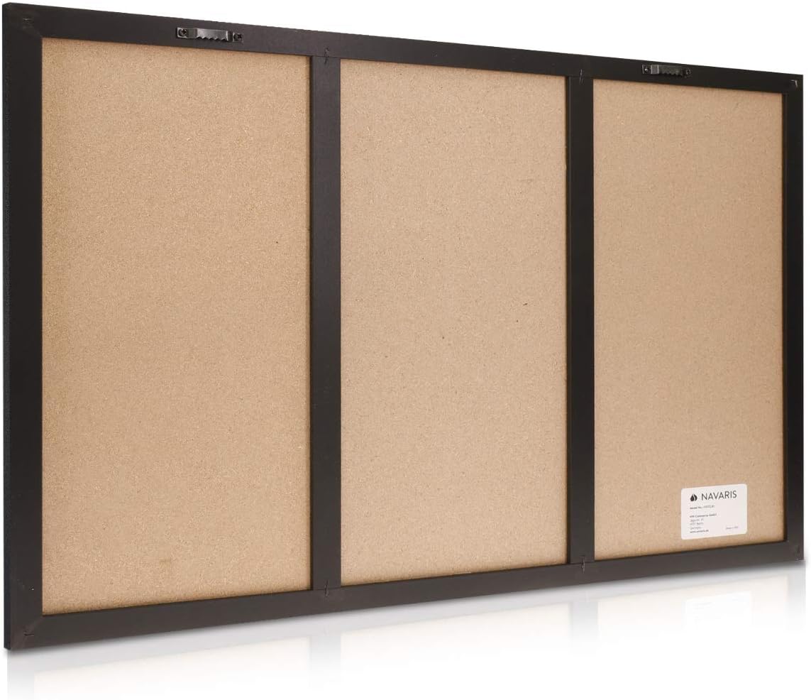 Navaris 3-in-1 Combination Board – Cork Board, Magnetic Whiteboard & Chalkboard Weekly Planner – 16 x 24 Inch Bulletin Board Organizer for Home, Office & Classroom