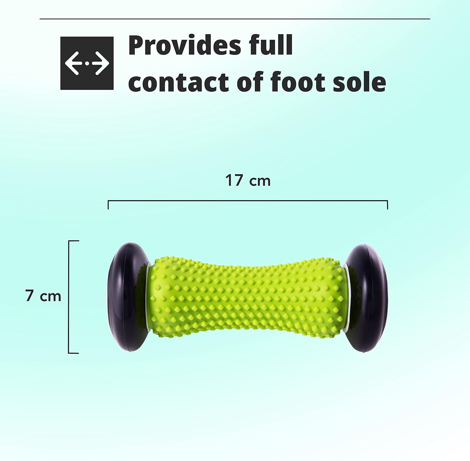 H&S Foot Massage Roller Stick – Muscle Massager for Feet, Wrists & Forearms, Plantar Fasciitis Relief, Black