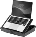 Navaris adjustable laptop tray with cushion lap desk for laptop tablet reading and drawing in black