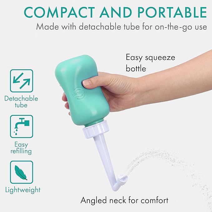 Cynpel Peri Bottle for Postpartum Care & Feminine Hygiene – Portable Bidet for Hemorrhoid Relief, 1 Pack, Blue
