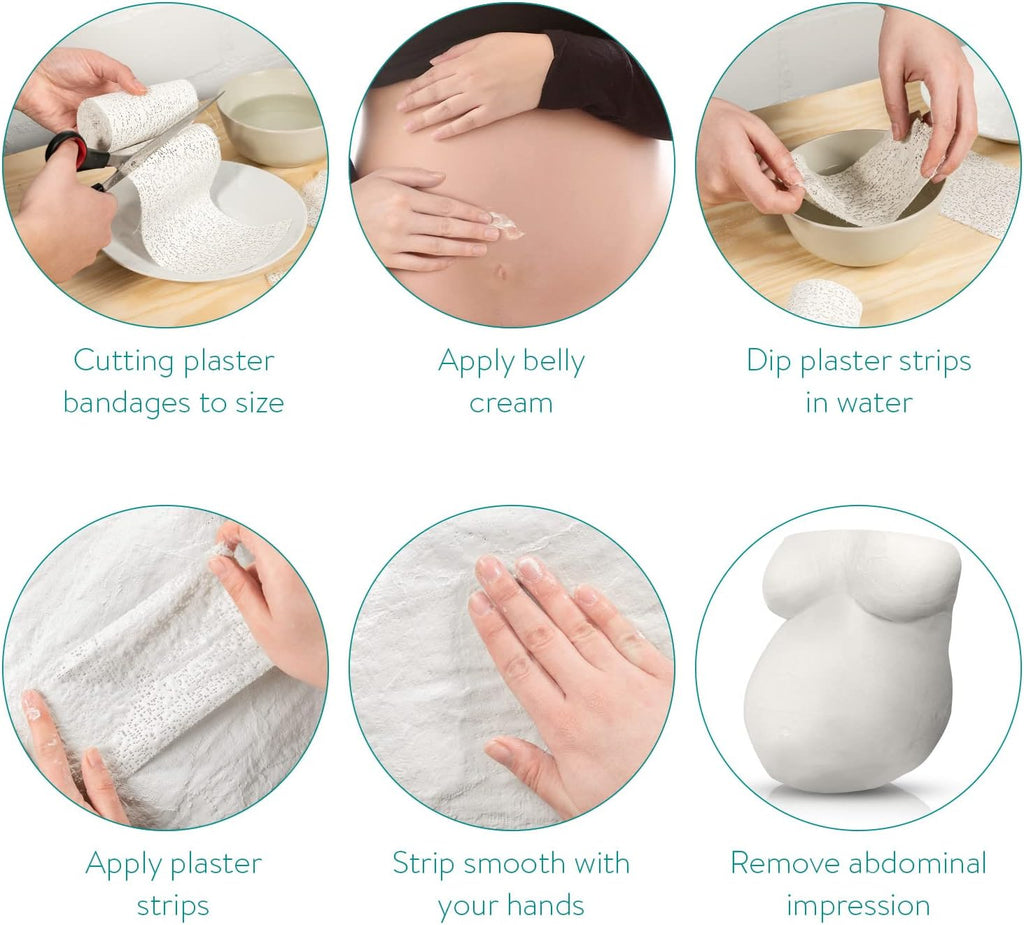 Navaris Plaster Cloth Rolls, Medium Pack of 6, 4" x 118" Plaster of Paris Gauze Bandages for Body Casts, Belly Casting, Sculpting, Masks, Craft Projects & DIY Art