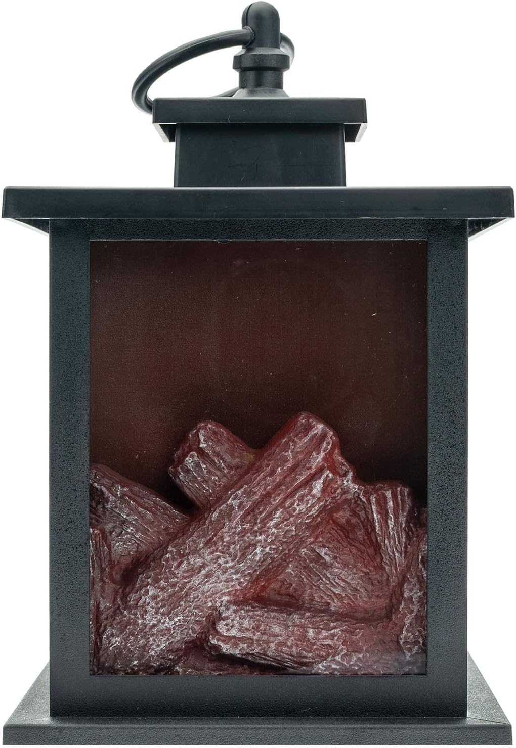 LED Decorative Lantern Fireplace – Tabletop Faux Flame Light