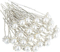 H&S Wedding Pearl Hair Pins Set of 40 - Bridal Flower Crystal Hair Pins & Decorative Hair Clips for Women