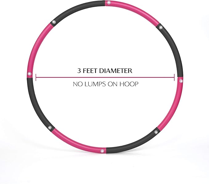 Fitness Hula Hoop for Adults – Weighted Exercise Hoop for Waist Slimming, Core Workout & Home Fitness