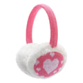 Brook + Bay Kids Plush Animal Earmuffs - Cozy Winter Ear Warmers for Boys & Girls - Light Pink Hearts