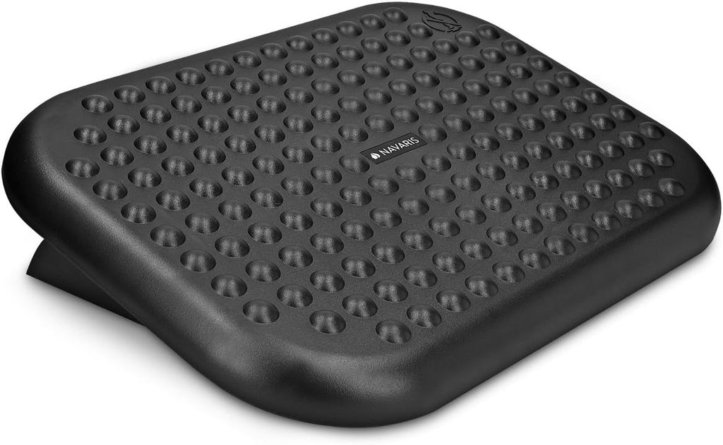 Navaris Under Desk Foot Rest – Ergonomic Adjustable Footrest for Office & Home