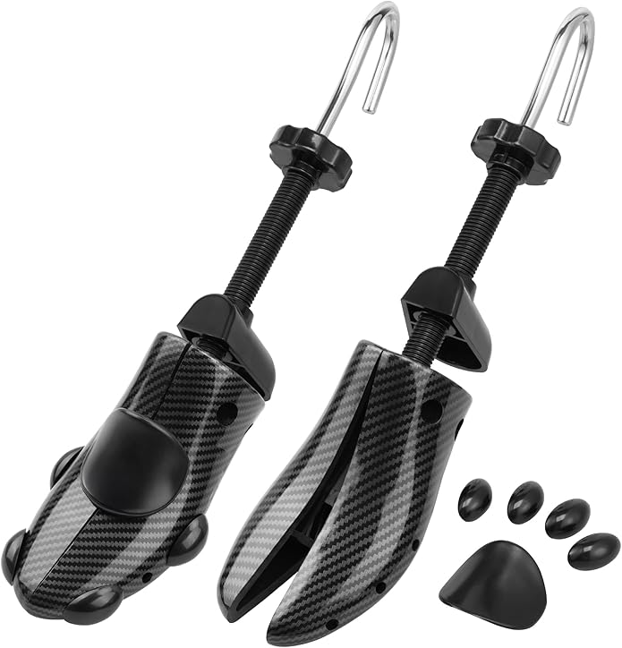 H&S Shoe Stretcher Set of 2 - Adjustable Shoe Shaper Trees for Women's Shoes & Boots - Bunion Relief - Black - US Women's Size 6-10.5