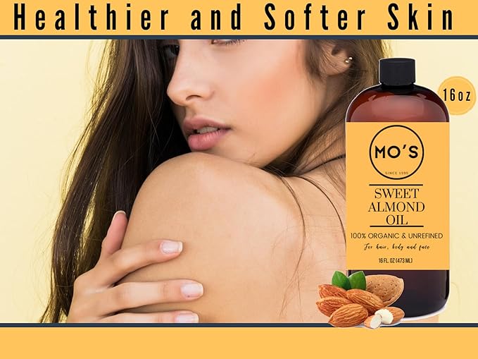 MO’s Sweet Almond Oil – 16 fl. oz (473 ml)