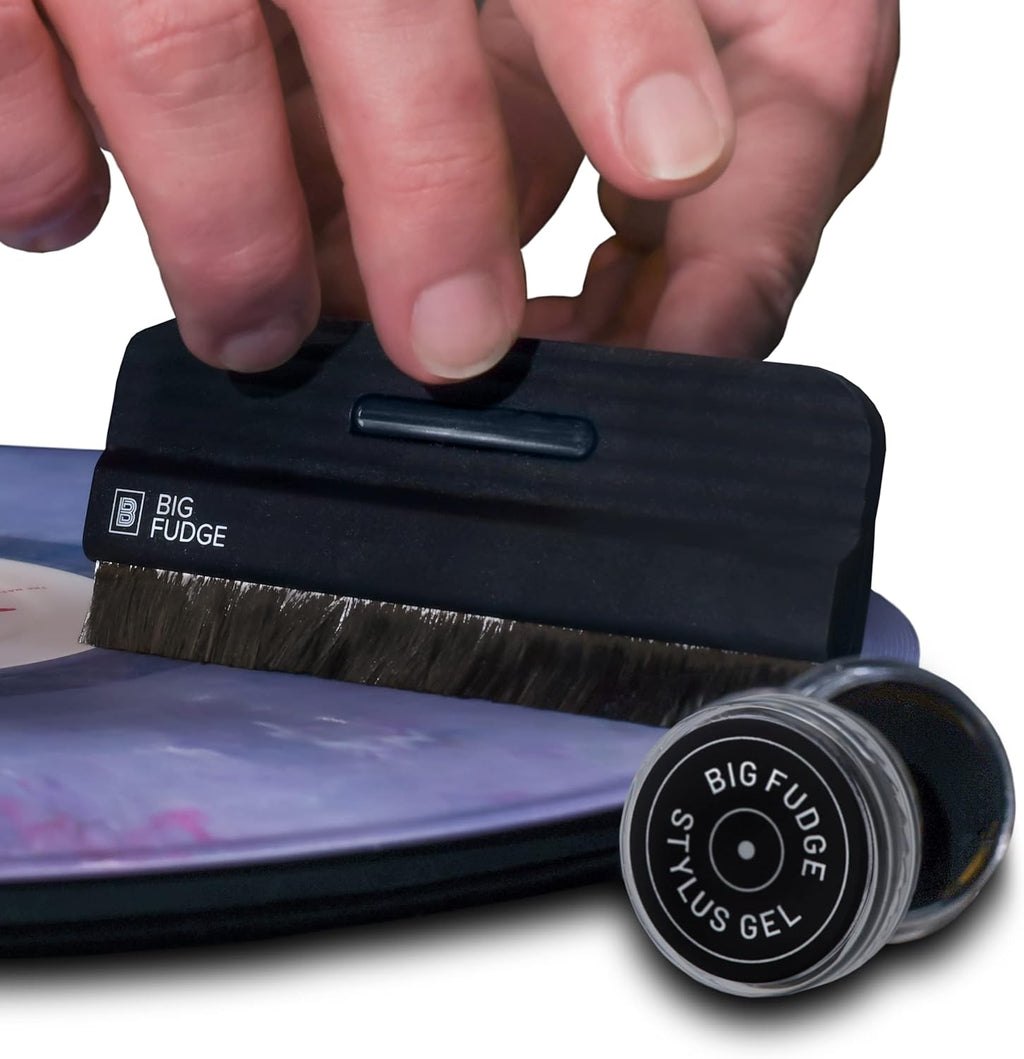 Big Fudge Vinyl Record Care Cleaner Set – Anti-Static Carbon Fiber Record Cleaning Kit for Dust, Dirt & Debris Removal