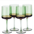 Navaris Mint Green Tinted Wine Glasses Set of 4 – 13.5oz Colored Stemmed Glassware for Wine, Cocktails & Desserts
