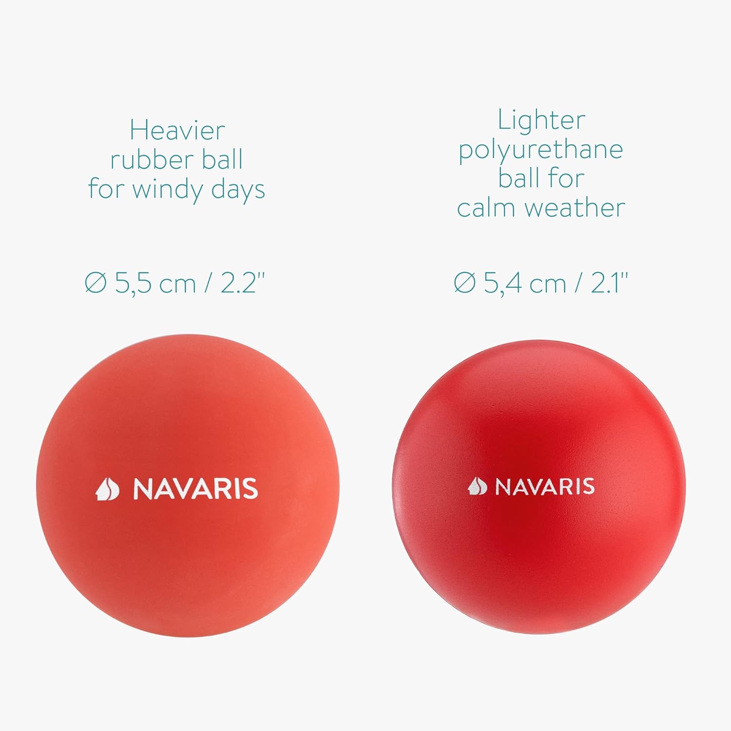 Navaris Wooden Beach Rackets Set – 2 Varnished Wooden Paddles & 2 Balls for Beach, Park & Garden Games
