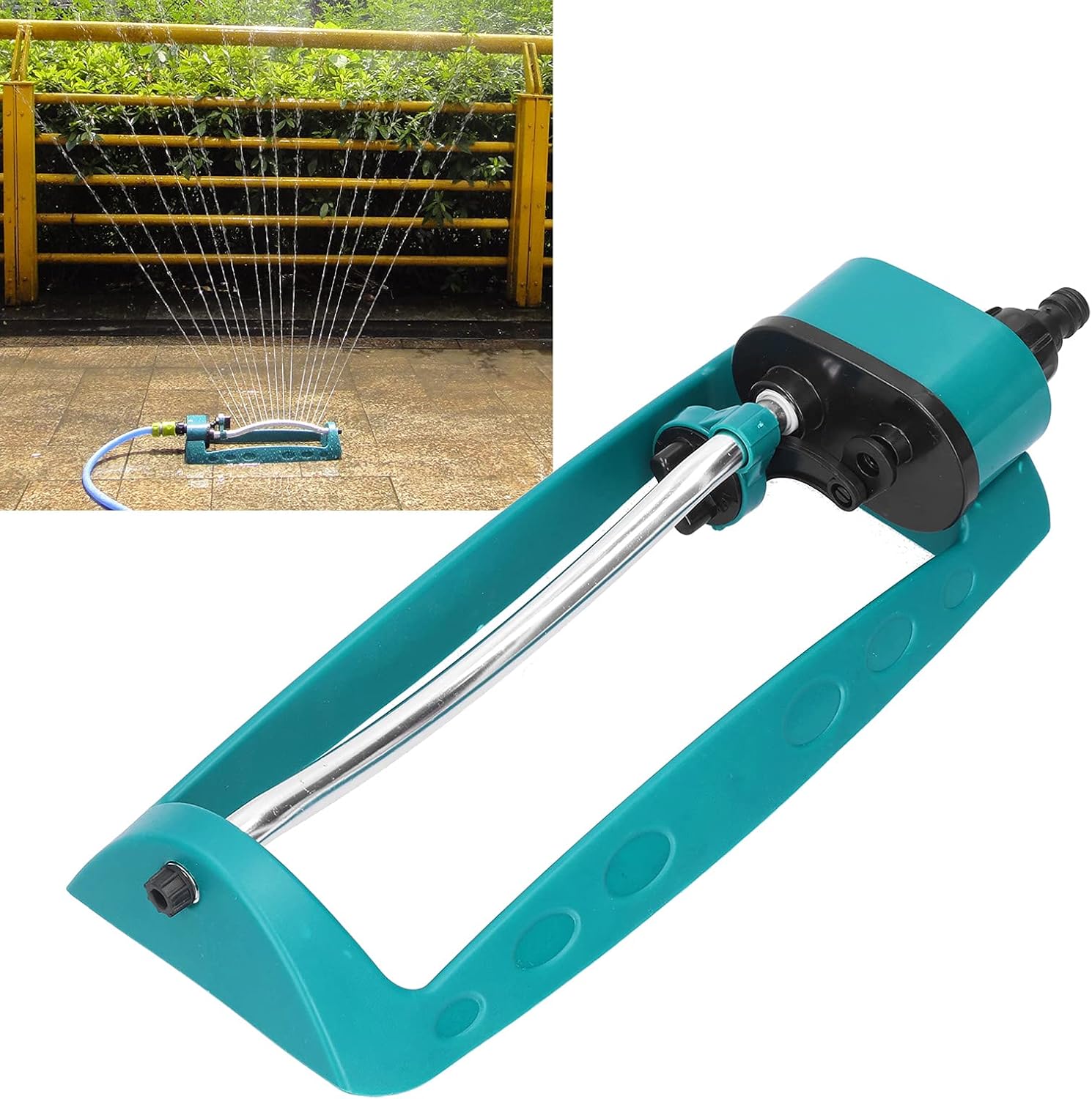 15-Hole Oscillating Lawn Sprinkler – Adjustable Watering System for Garden & Yard