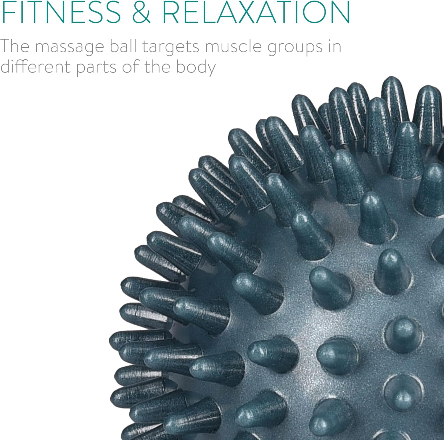 Navaris Spiky Massage Balls Set of 2 – Hedgehog Trigger Point Massage Balls for Self Massage & Muscle Recovery, 3-Inch Diameter