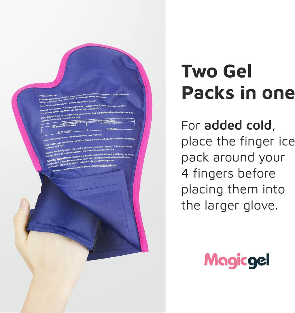 Magic Gel Ice Pack for Hands – Reusable Hot & Cold Therapy Glove for Full Hand & Wrist Relief