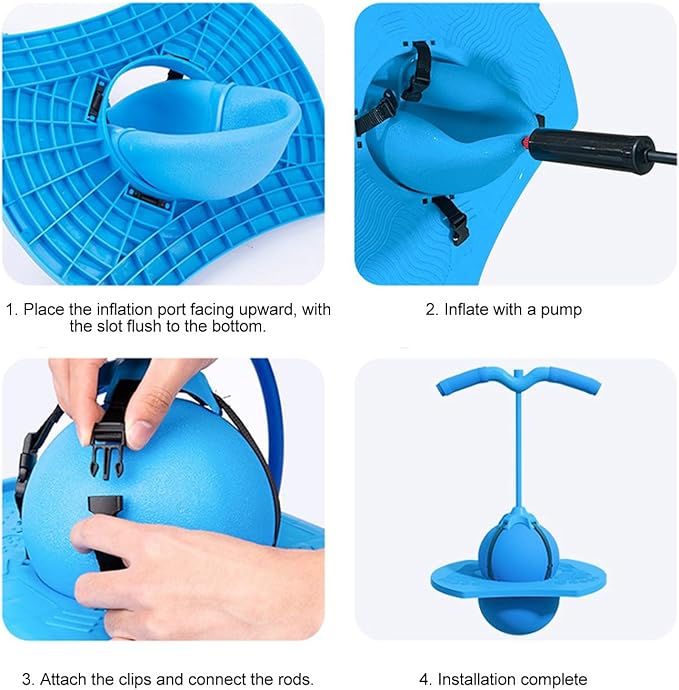 Go! Zone Pogo Ball for Kids – Inflatable Balance Jump Ball with Pump