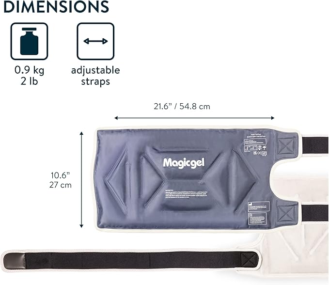Magic Gel Ice Pack for Knee – Reusable Hot & Cold Therapy Wrap with Adjustable Straps for Knee, Elbow, Calf & Wrist Relief