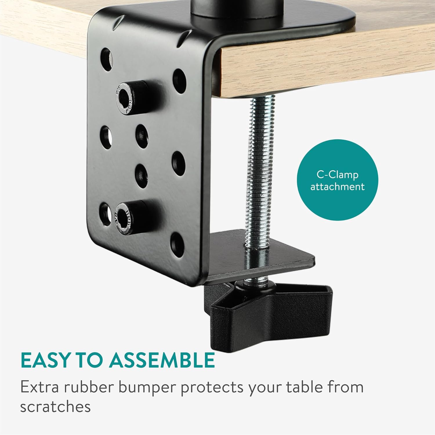 Navaris Wooden Book Stand with Clamp – White Adjustable Reading & Tablet Holder (34 x 45 x 55 cm)