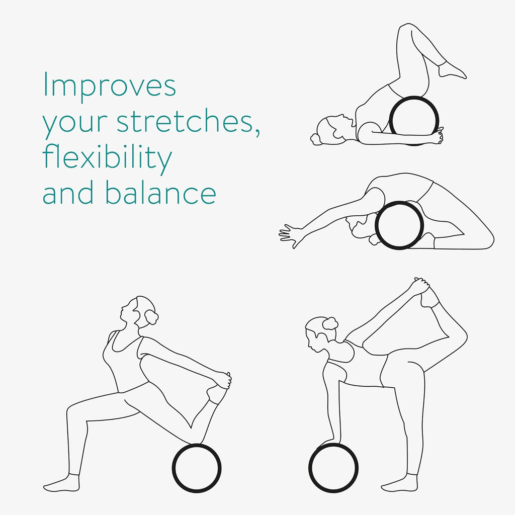 Navaris Cork Yoga Wheel – 13" Yoga Prop for Stretching, Backbends, Flexibility & Balance Training