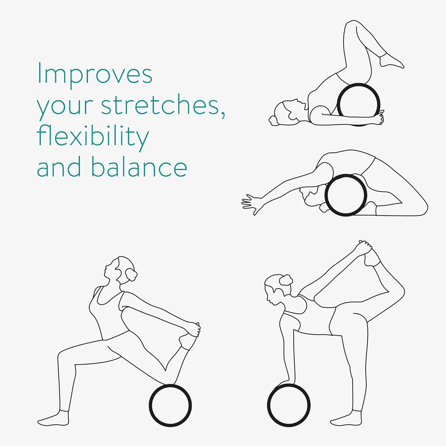 Navaris Cork Yoga Wheel – 13" Yoga Prop for Stretching, Backbends, Flexibility & Balance Training