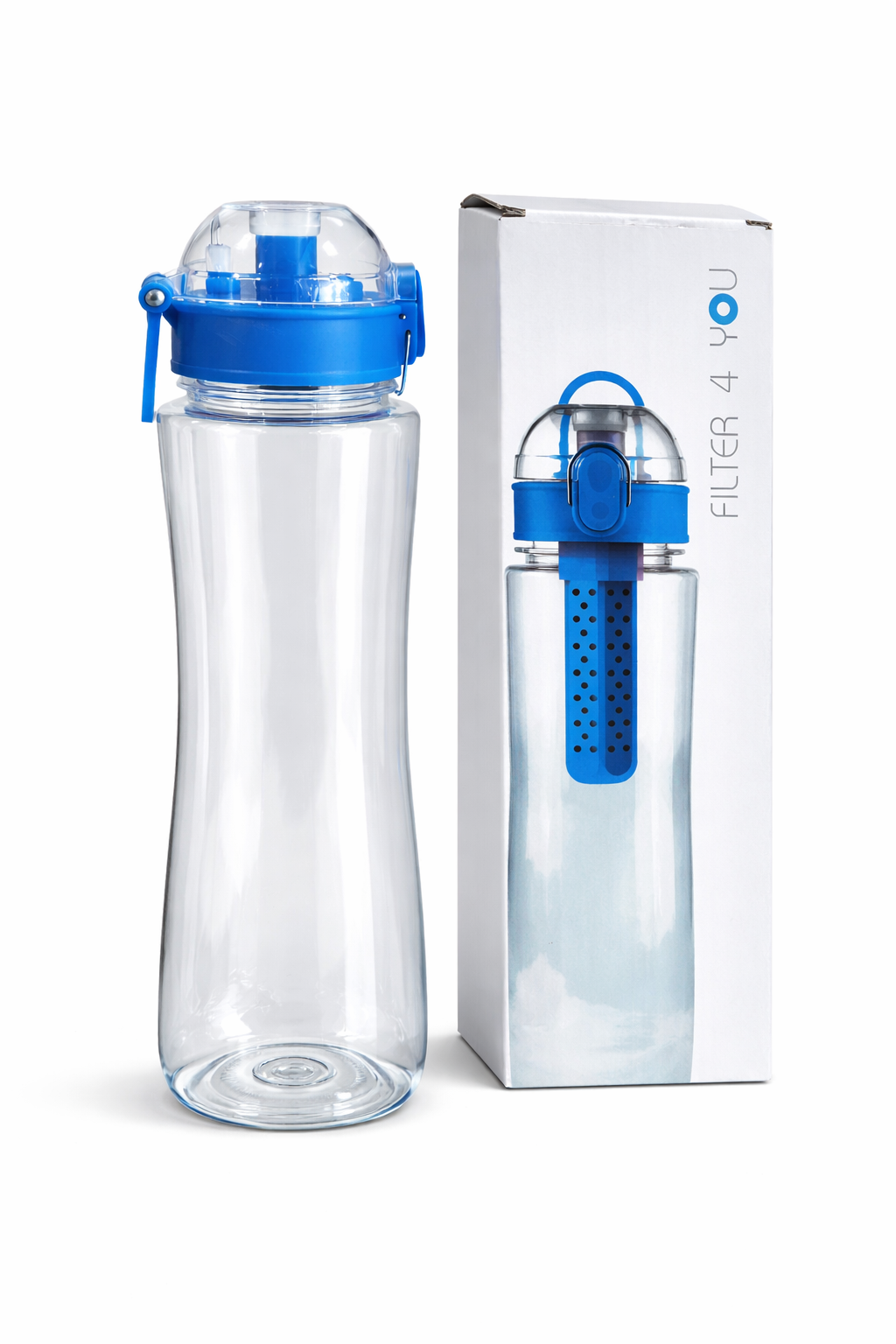 750ml Tristan Filter Water Bottle – Infuser Bottle with Built-In Filter, Leakproof Flip Lid (Red, Blue, Black, Yellow, Green)