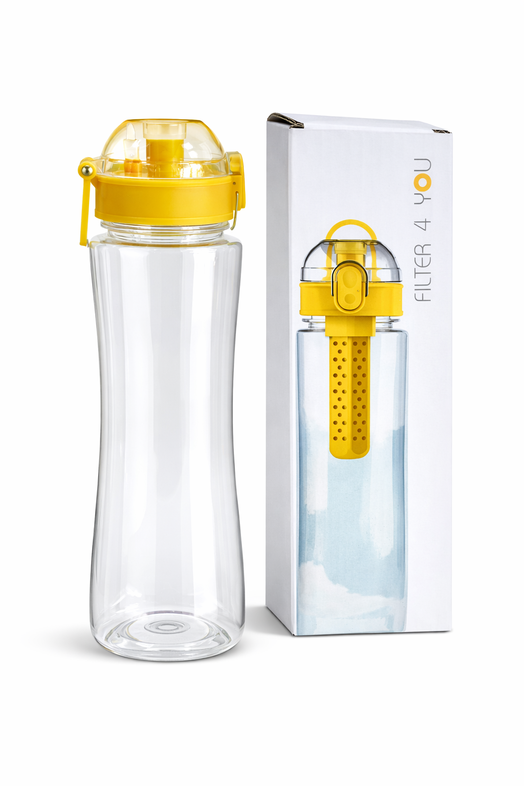 750ml Tristan Filter Water Bottle – Infuser Bottle with Built-In Filter, Leakproof Flip Lid (Red, Blue, Black, Yellow, Green)