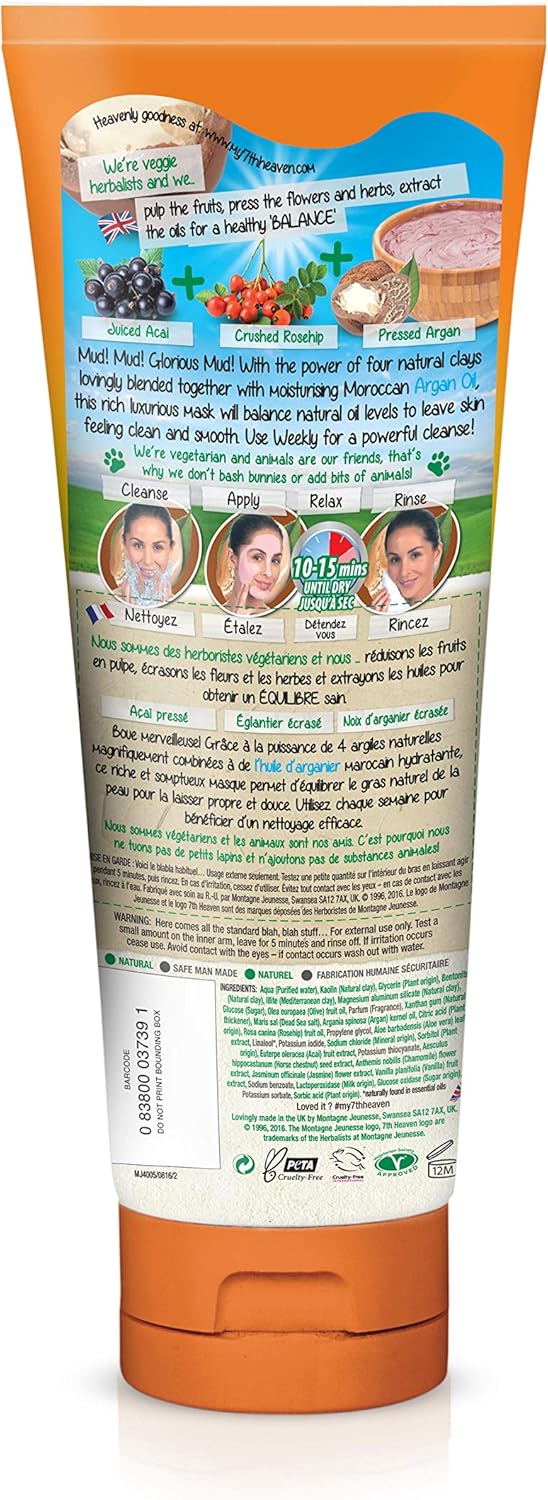 Montagne Jeunesse 7th Heaven Argan Mud Face Mask – Balancing & Nourishing (175g)